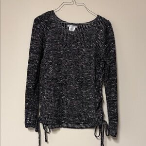 American Eagle Outfitters Black and Gray Knit Sweater